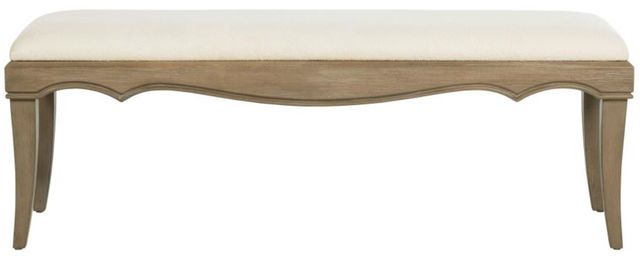 Coaster® Revello Ecru/Washed Mango Upholstered Bench-1