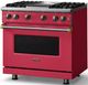 Viking® 5 Series 36" Valentine Pro Style Gas (LP) Range with Brushed Brass Trim-2