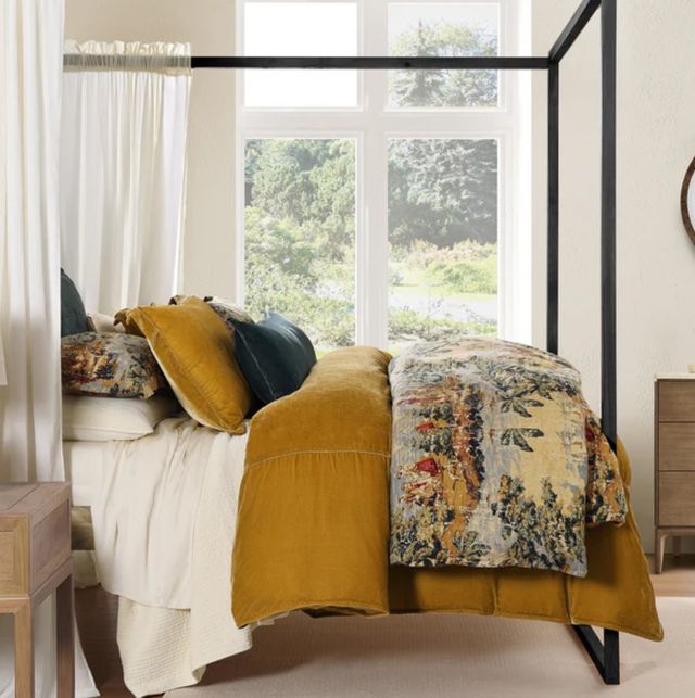 HiEnd Accents Provence Washed Linen Euro Sham-1