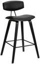 Armen Living Fox 2-Piece Black Counter Stool Set-0