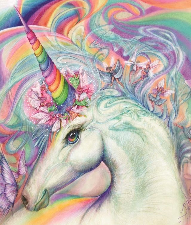 Classy Living Enchanted Rainbow Unicorn Whimsy Wall Art-1