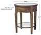 Uttermost® Raelynn Glass Top Lamp Table with Weathered Pecan Base-2
