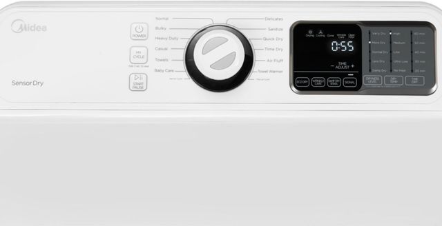 Midea® 7.5 Cu. Ft. White Front Load Electric Dryer-3