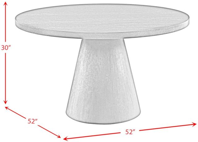 Elements International Portland Black Round Dining Table-2
