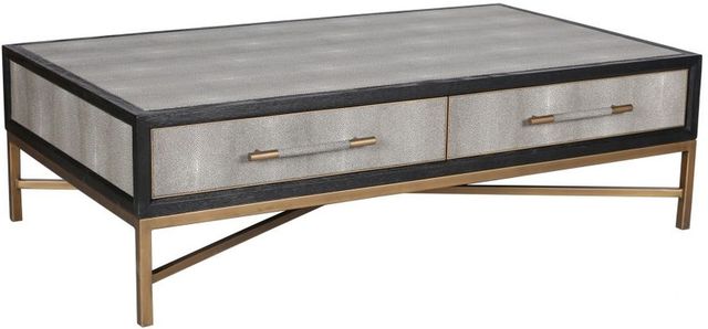 Moe's Home Collection Mako Grey Coffee Table with Gold Metal Base-0