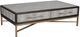 Moe's Home Collection Mako Grey Coffee Table with Gold Metal Base-0