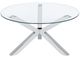 Coaster® Kenzie 3-Piece Tempered Glass Top Occasional Table with Chrome Base Set-5