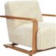 Moe's Home Collection Eckersley Cream Faux Fur Lounge Chair-4