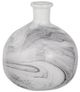 A & B Home Black/White Svirla Round Vase Swirl-0