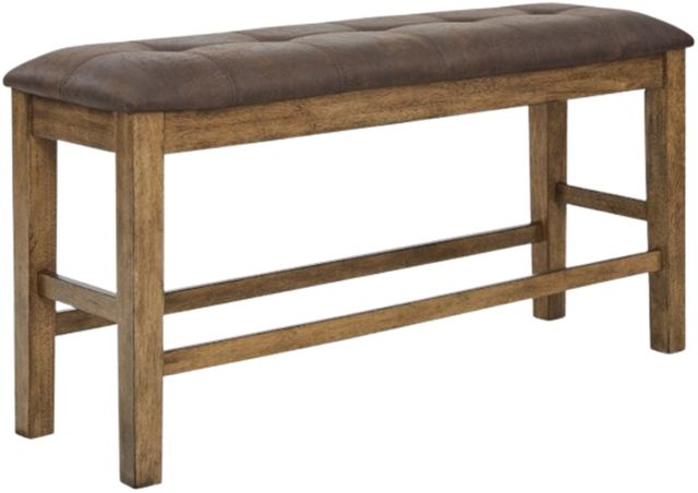 Signature Design by Ashley® Broxtyn Light Brown Upholstered Counter Bench-0