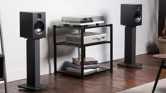 Kanto SX Series Black Fillable Speaker Floor Stand Pair-2