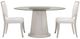 Bassett Mirror Korey Cream White Round Dining Table-0