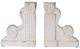 A & B Home 2-Piece Distressed White Bookend Set-1