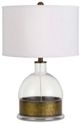 Cal® Lighting & Accessories Rapallo Antiqued Brass/Glass/White Table Lamp-0