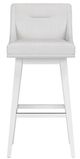 HH2 Home Uniquely Yours Pure White/Salt Swivel Stool with Tapered Legs-1