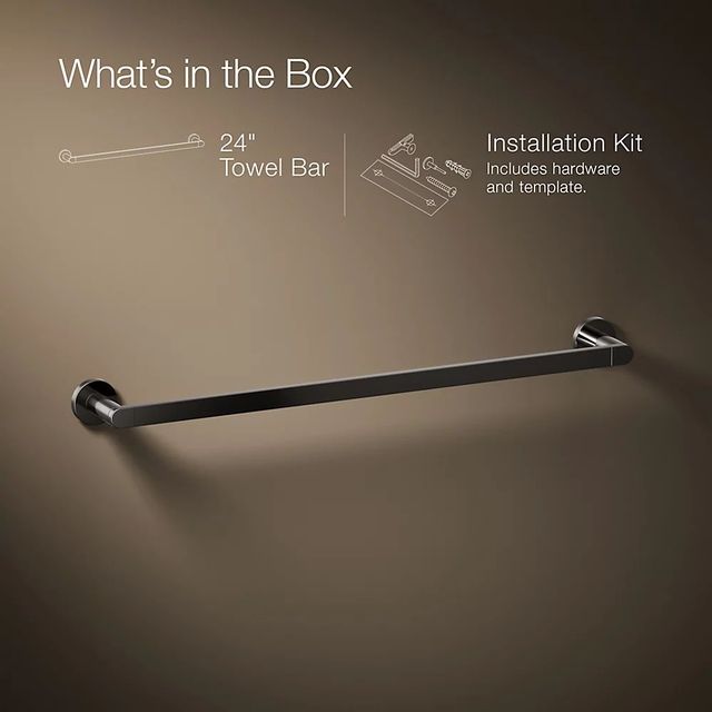 KOHLER® Composed® Vibrant Titanium 24" Towel Bar-4