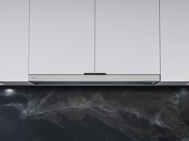 Zephyr Pisa 36" Stainless Steel Trim with Glass Under Cabinet Range Hood-3