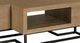 Hammary® Hidden Treasures Brown Coffee Table with Black Metal Base-1