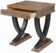 ACME Furniture Pellio Antique Oak End Table with Black Base-4