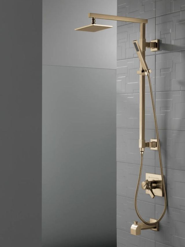 Delta Vero® Champagne Bronze Pull-Up Diverter Tub Spout -1