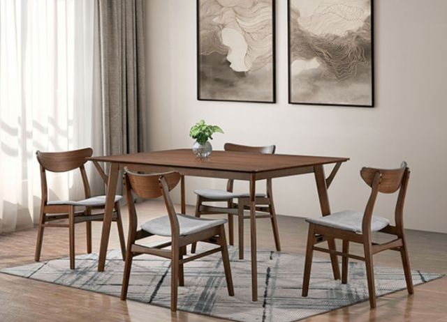 Furniture of America® Skien Walnut Dining Table-1