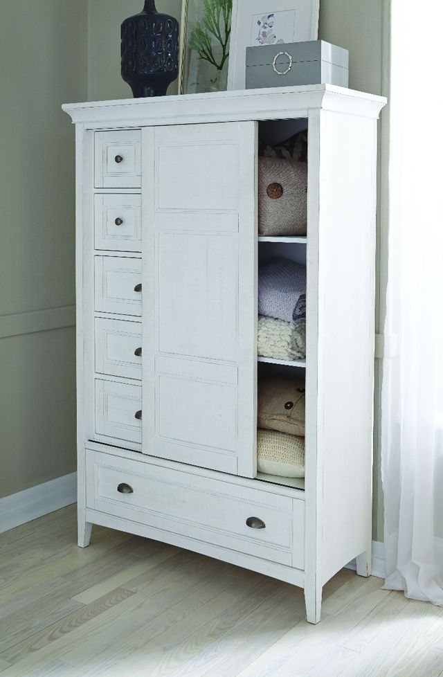 Magnussen Home® Heron Cove Chalk White/Dovetail Grey Door Chest-3