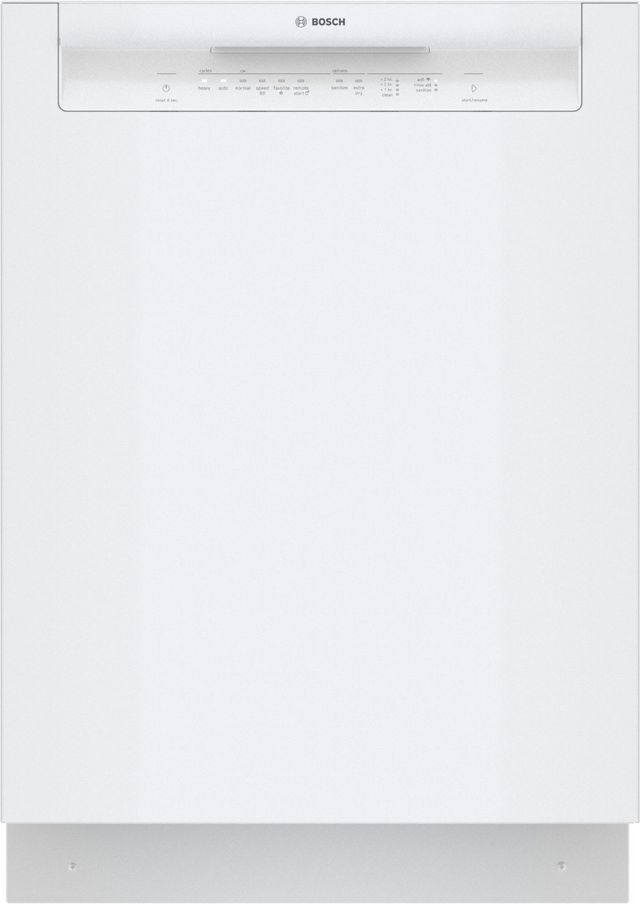 FLOOR MODEL Bosch® 100 Series 24" White Front Control Built In Dishwasher