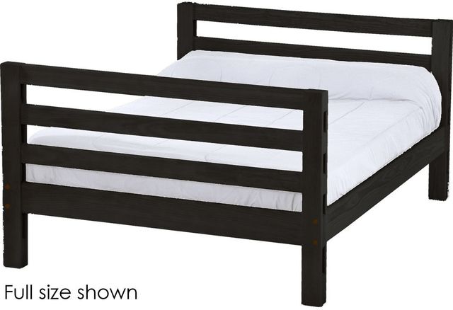 Crate Designs™ Furniture Espresso Full Tall Ladder End Lower Youth Bunk Bed-0