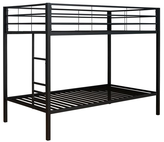 Signature Design by Ashley® Broshard Black Twin over Twin Metal Bunk Bed-0