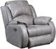Southern Motion™ Customizable Cagney Gray Power Headrest Rocker Recliner-2