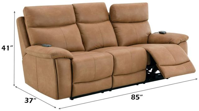 ACME Furniture Chavis Brown Power Reclining Sofa with Power Headrest-2