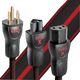 AudioQuest® NRG-X3/i Set of 5 Red 12" US C13 Power Cable-0