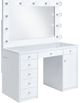 Elements International Amia White Complete Vanity with Lightbulbs-0