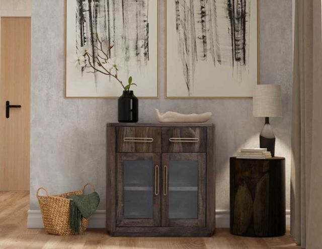 International Furniture Direct Balam Stained Dark Server-1