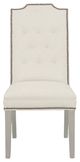 Fairfield® Customizable Entree Dining Empire Tall Back Side Chair with Sheer Dove Legs and Buttons-1