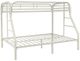 Titus Furniture White Twin/Full Metal Bunk Bed-0