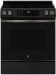GE® 600 Series 30" Black Slate Slide-In Electric Range-0