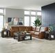 Liberty Furniture Blake 5-Piece Venetian Honey Leather Power Reclining Sectional Sofa-2