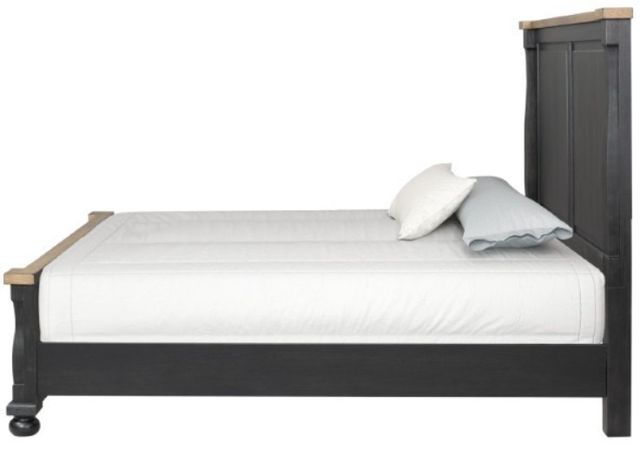 Furniture of America® Neue Mills 4-Piece Farmhouse Black/Rustic Oak Queen Bedroom Set-2
