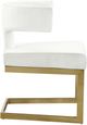 Meridian Furniture Alexandra Cream/Gold Dining Chair-2