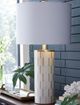 Signature Design by Ashley® Faridworth White Table Lamp with Gold Accent-3