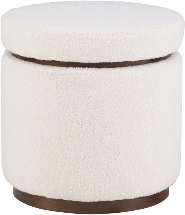 Linon Sunny White Storage Ottoman-0