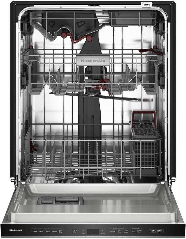 KitchenAid® 24" PrintShield Stainless Steel 360° Max Jets™ Third Rack Top Control Built-In Dishwasher with ProDry™ System-1