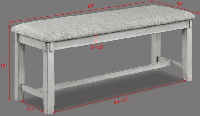 Crown Mark Clara Driftwood Dining Bench-2