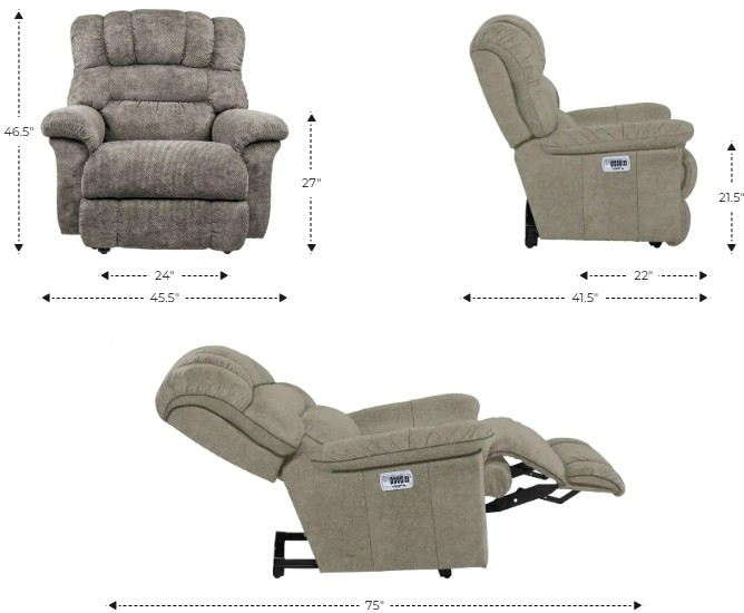 La-Z-Boy® Randell Navy Power Wall Recliner with Headrest and