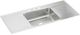 Elkay Lustertone® Classic Lustrous Satin 54" x 22" 1-Hole Single Bowl Drop-in Sink with Drainboard-0