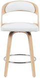 Armen Living Shelly 2-Piece Oak/White Counter Stool Set-3