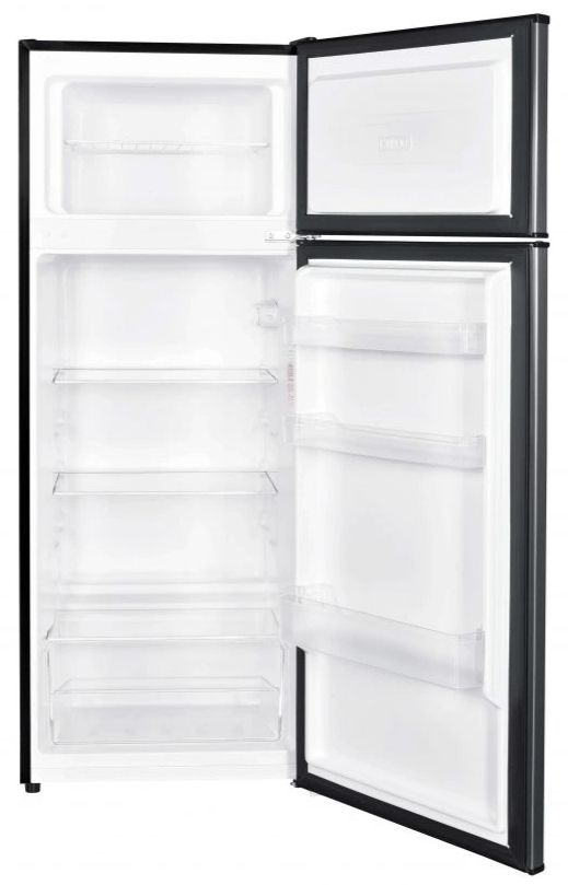 Danby® 7.4 Cu. Ft. Black with Stainless Steel Counter Depth Top Freezer Refrigerator-1