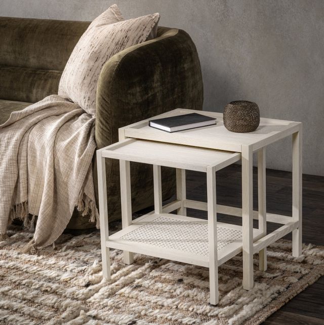 Classic Home Devin Milk White Nesting Accent Table-1