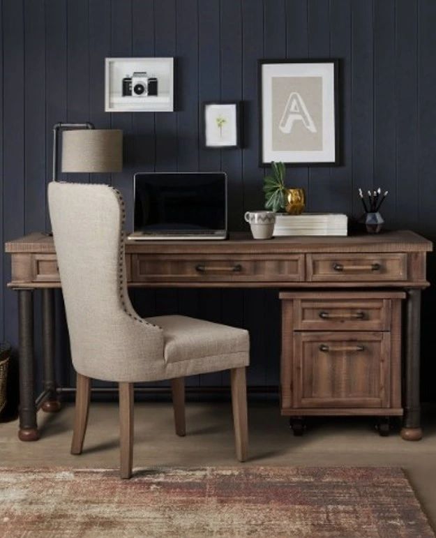Michael Amini® Crossings Gunmetal/Reclaimed Barn Writing Desk-1